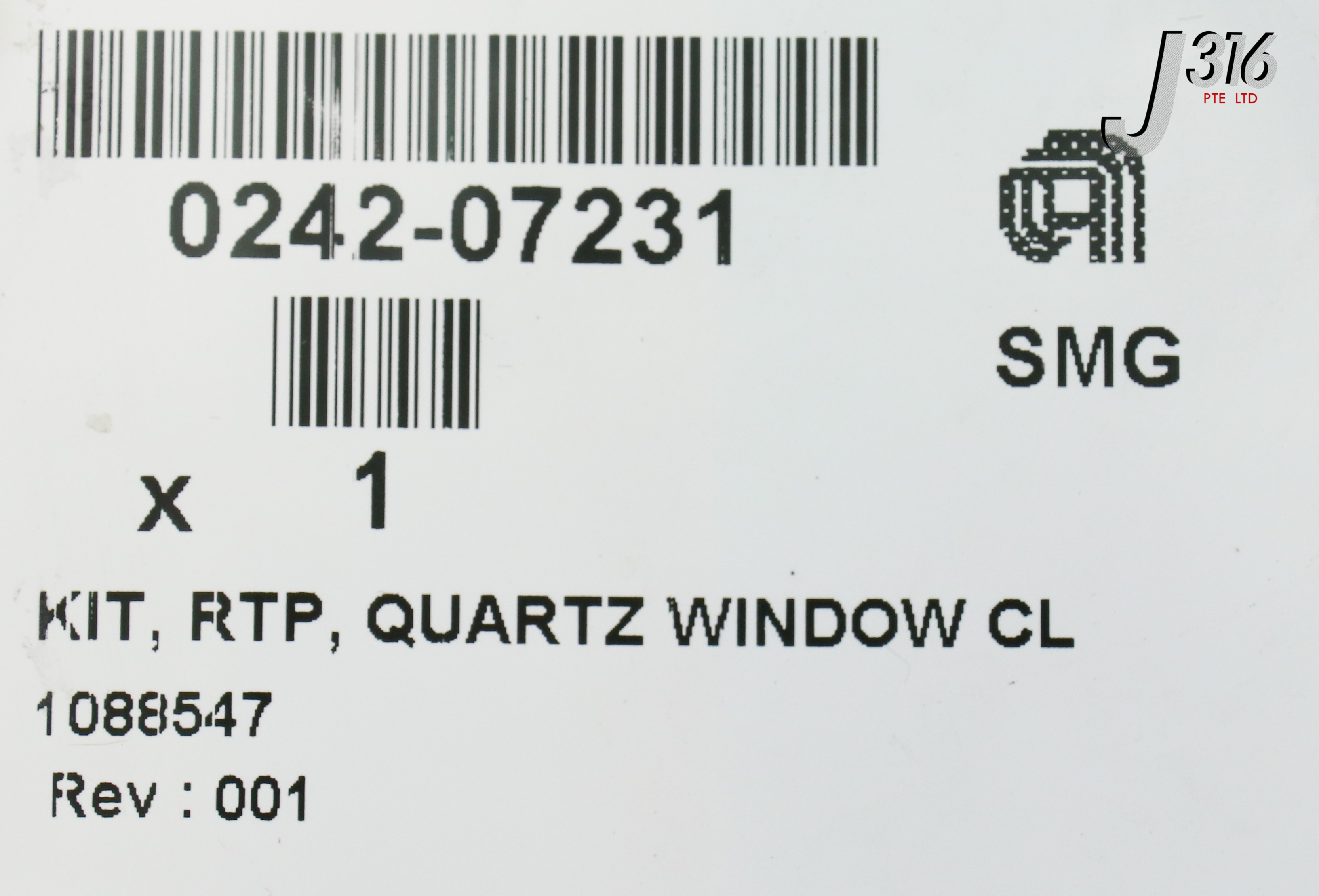 24376 APPLIED MATERIALS KIT, RTP, QUARTZ WINDOW CLAMP, UPGRADGE